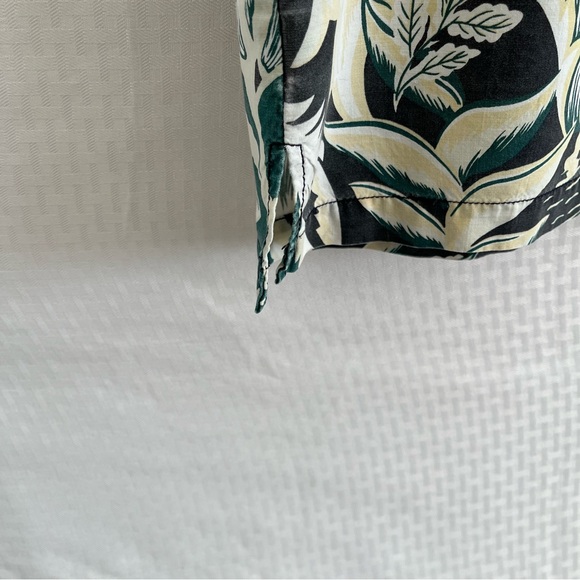 Tommy Bahama Vintage Hawaiian Surfer Girl Short Sleeve Shirt  Green Yellow Large - Picture 7 of 10